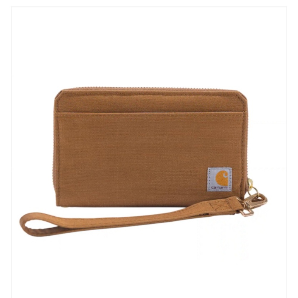 NWT Carhartt 700D Brown Zip-Around Organizer Wallet